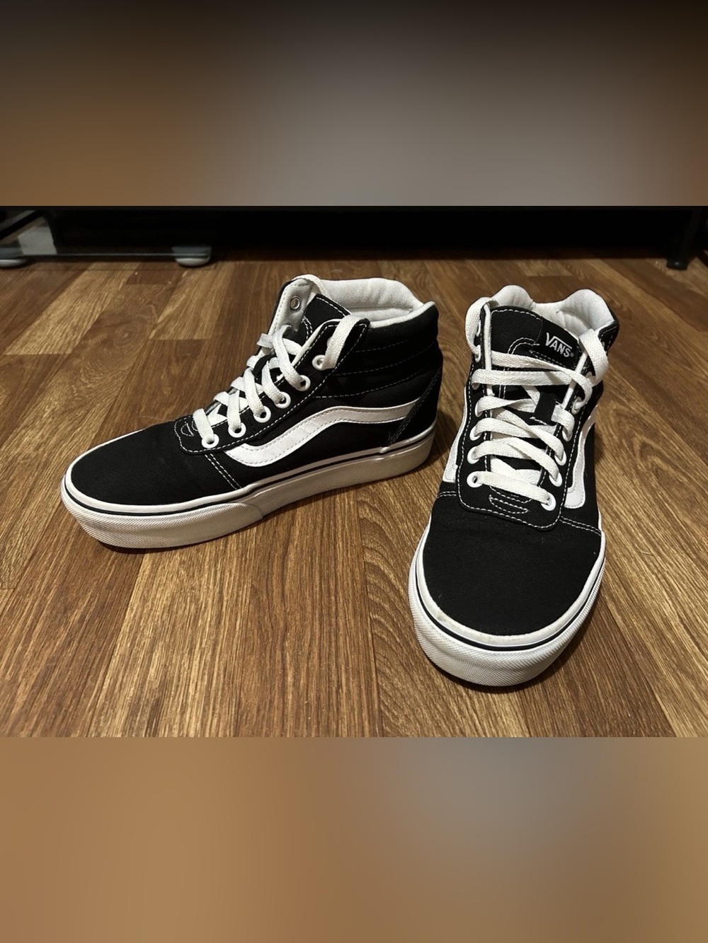 Vans Black White High Top Women's Size 7 Shoes